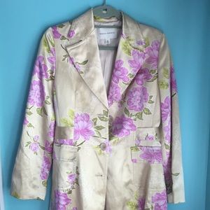 Banana Republic long Silk Floral Jacket